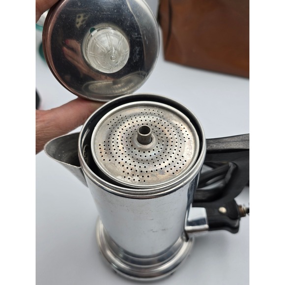 Empire Coffeepot USA Teal Melamine Tea Cups Saucers Spoons Set 2 Vintage - Picture 13 of 16